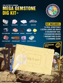 挖掘恐龙化石蛋，打开12个独特的蛋，发现12只可爱的恐龙！适合3-12岁男孩的复活节挖掘玩具，考古科学STEM礼物 - 彩色 - 查看 8