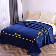 Cobijas Mantas de cama frazada Matrimoniales ,cuatro estaciones  capucha franela cálido para casa cobijas frazadas calientitas  fresca la ropa de cama cobertor king size  microfibra cobertores para borrega cobijas Matrimonial ultrasuave individual, decoracion hogar  laila  Ligero confort blanket  colcha cubrecama super suave cobija micromink 100% Poliéster cobertores  edredones edredon color morado roja rosa negra verde - Azul Marino - Ver 8