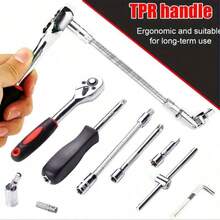 46pcs Socket Wrench Set With Star Drive, Auto Repair And Maintenance Combination Kit With Ratchet And Screwdriver