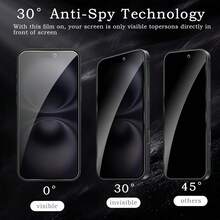 XINHONGYU 3pcs 9H Hardness Privacy Screen Protector, Compatible With Apple X/Xs/Xs Max, 11/11 Pro/11 Pro Max, 12 Mini/12/12 Pro/12 Pro Max, 13/13 Mini/13 Pro/13 Pro Max, 14/14 Plus/14 Pro/14 Pro Max, 15/15 Plus/15 Pro/15 Pro Max, 16/16 Plus/16 Pro/16 Pro Max - 3PCS - View 2