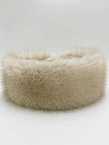 Outdoor Fashionable Casual Thick Faux Fur Lined Beanie Hat, Warm Neck Gaiter, Suitable For Autumn/Winter Elegant Headband Women Hair Accessories Fashion Hair Band - Multicolor - View 21