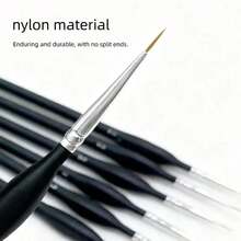 Yutiars 11pcs Precision Paint Brush Set - Fine Tip, Micro And Detail Brushes, Suitable For Models, Face Painting And Art Supplies, Back To School, Stationery