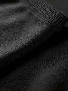 Chaleco de punto casual y versátil de unicolor con cuello en V para hombre GRDR - Negro - Ver 5