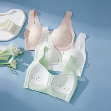 4-Pack Sports Shock-Proof Bra - Seamless, College Style With Fixed Cups | Yoga Training Anti-Exposure Design | New Breathable Vest | All-Season Sports Underwear | Special For PE Classes - 4件裝 - 查看 3