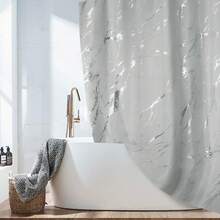180*180cm Thickened Waterproof Shower Curtain, Washable And Quick-Drying, With Hooks, Modern Minimalist Style, Suitable For Shower And Bathtub, Achieve Bathroom Wet And Dry Separation, Multiple Colors Available