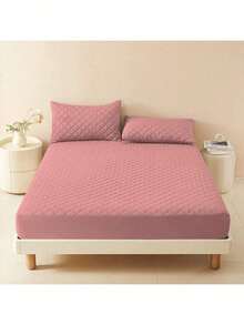 Waterproof Mattress Protector (Single, Standard, Queen, King) - Various Colors - 乾枯玫瑰色 - 查看 3