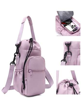 1pc Water Cup Bag Multifunctional Waterproof Outdoor Cycling Sports Insulation Water Bottle Bundle Storage Bag Mobile Phone Bag Lightweight And Compact, Travel Water Cup Holder Hanging Bag Water Bottle Shoulder Bag Water Cup Bag Can Be Cross Body Water Bottle Cover, Suitable For Outdoor Sports Cycling, Travel Water Cup Mobile Phone Storage Bag