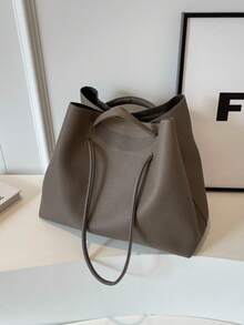 Bolso Mensajero Casual Vintage, Maletín Cruzado Estilo Workwear para Hombre - Gris - Ver 3