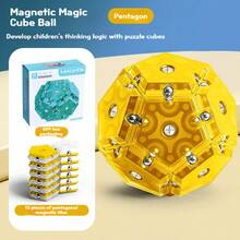 5-Sided 12pcs/3-Sided 20pcs Magnetic Building Tiles, Magnetic Ball Toys, STEM Learning Blocks, Fun Puzzle Toys, Creative Game, Structural Cognition, Inspire Creativity And Brain Development, Suitable For Holiday Gifts, Christmas Gifts, Birthday Gifts, Easter Gifts, Valentine's Day Gifts, For Children 3+ Years Old - Multicolor Magnetic Cube - View 16