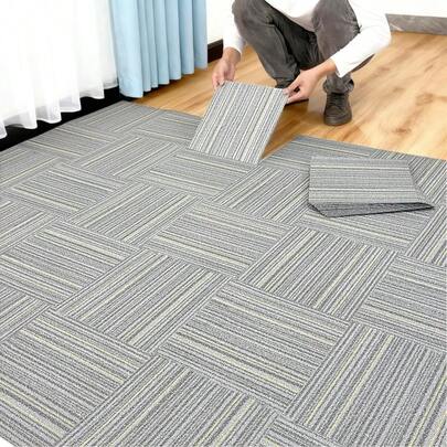 10/20/30 st. matt vinyl självhäftande konstgjorda mattgolvplattor, lämpliga för vägg- och golvrenovering och dekoration, tillverkade av PVC-material, enkla att installera och dra av, lämpliga för sovrum, vardagsrum, kök, badrum och annan gör-det-själv-vägg- och golvdekoration i hemmet