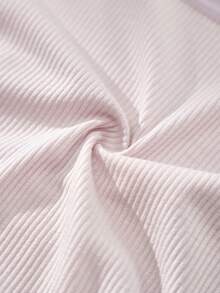 5件装特价热销女士内裤，精细罗纹设计，日式甜美舒适亲肤字母印花，简约内衣套装，中腰，温柔百搭的黑白紫粉条纹比基尼内裤，婚纱内衣