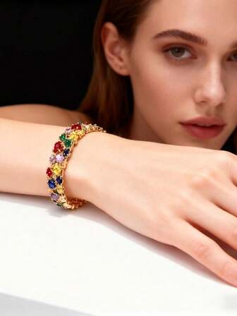 1pc Fashionable Luxury Bohemian Style Bracelet For Women, Suitable For Daily Wear, Parties And Events