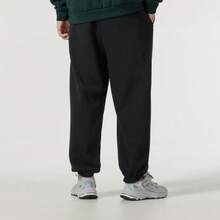 Adidas Pantalones de chándal con forro polar cálido para hombres, pantalones de chándal holgados de punto informal