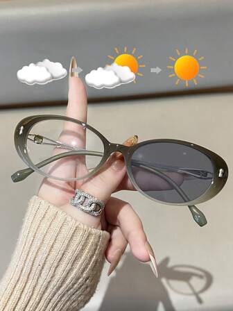 1 pieza Gafas de moda elegantes y versátiles de alta gama para mujer, de acero inoxidable con diseño elegante y vintage de animal, para todas las estaciones