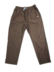 男士休闲纯色抽绳腰长裤 - 棕色 - 查看 9