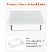 Concession Window 53x33 In, Aluminum Alloy Frame Service Window For Food Truck, Up To 85 Degrees Stand Serving Window With Awning Door And Drag Hook, Rainwater Resistant For Concession Trailers - 53x33 In - View 3