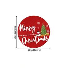 1 szt./120 szt. Drewniany znak na drzwi z napisem "Wesołych Świąt" do dekoracji ściennej, okrągły drewniany znak ścienny z motywem śniegu, rustykalny styl, wiszący, ciepły prezent w stylu wiejskim, dekoracja świąteczna, wieniec świąteczny, zimowe dekoracje domu