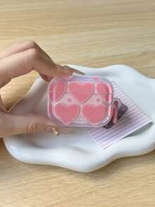 1pc Heart Pattern Bluetooth Earphone Case Compatible With Apple 1/2/3/4, Pro, Pro2, Pro3 - Multicolor - View 5