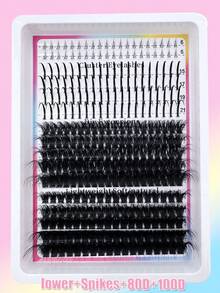 320/310/290/190 Pcs 4 Styles Cartoon Faux Eyelashes, Pointed Tip Eyelashes, Individual Eyelash Clusters, Pointed Tip + Lower Lash + 160D + 200D / 60D + 80D / 80D + 100D Mixed Natural Makeup Effects, 6-21mm Mixed Length, Cat Eye Thick & Moisturizing False Eyelashes, Reusable, Individual Segment Eyelashes, Lightweight & Soft, Easy DIY Lash Extension At Home - D - Xem 14