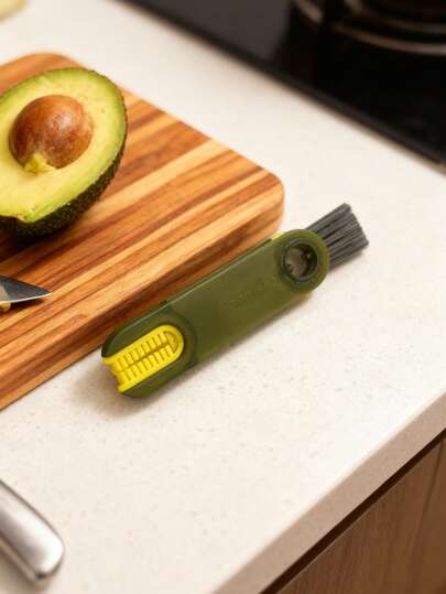 3-in-1 Tassen Reinigungsset: Tassenbürste, Flaschen- & Deckelritzenkopfreiniger, U-förmige Rillen Scheuerbürste Reinigungskombi