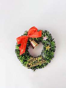 1/5/10pcs Mini Christmas Wreaths, Festive Plastic Ornaments, Artificial Holiday Tree Decorations,Christmas Decorations Mini Christmas Wreath Simulation Wreath Christmas Tree Decoration Accessories,Battery-Free, For Christmas, New Year, Valentine'S Day, Thanksgiving, Winter Party Decorations