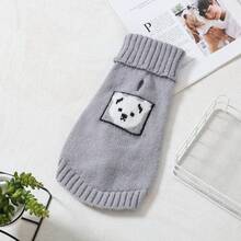 1pc Pet Knitted Sweater With Bear Pattern, Suitable For Small To Medium Dogs And Cats, With Leash Hole, Autumn/Winter - Multicolor - View 26