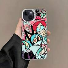 Funda de teléfono Anime P-Psychocuties Mimi para 17 16 15 14 13 12 11 Pro Max, cubierta blanca mate láser metálica aurora - z7 - Ver 4