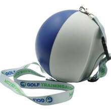 Compression Ball - Swing Trainer U2013 Forearm Connection Aid Impact Position U2013 Fix Chicken Wing, Improve Tempo, Backswing Ball Striking U2013 Soft Foam - Grey/Blue - View 6