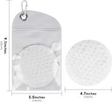 ReignSword Sand Remover For Beach, Reusable Sand Wipe Off Mitts With Carabiner, Talc-Free Sand Off Bags For Beach Vacation Camping Essentials (White)