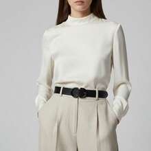 Kit 2 Women's Belt 2D Double Inverted Round Buckle Current Fashion Winter Summer 96040K2 - 黑咖啡 - 查看 3