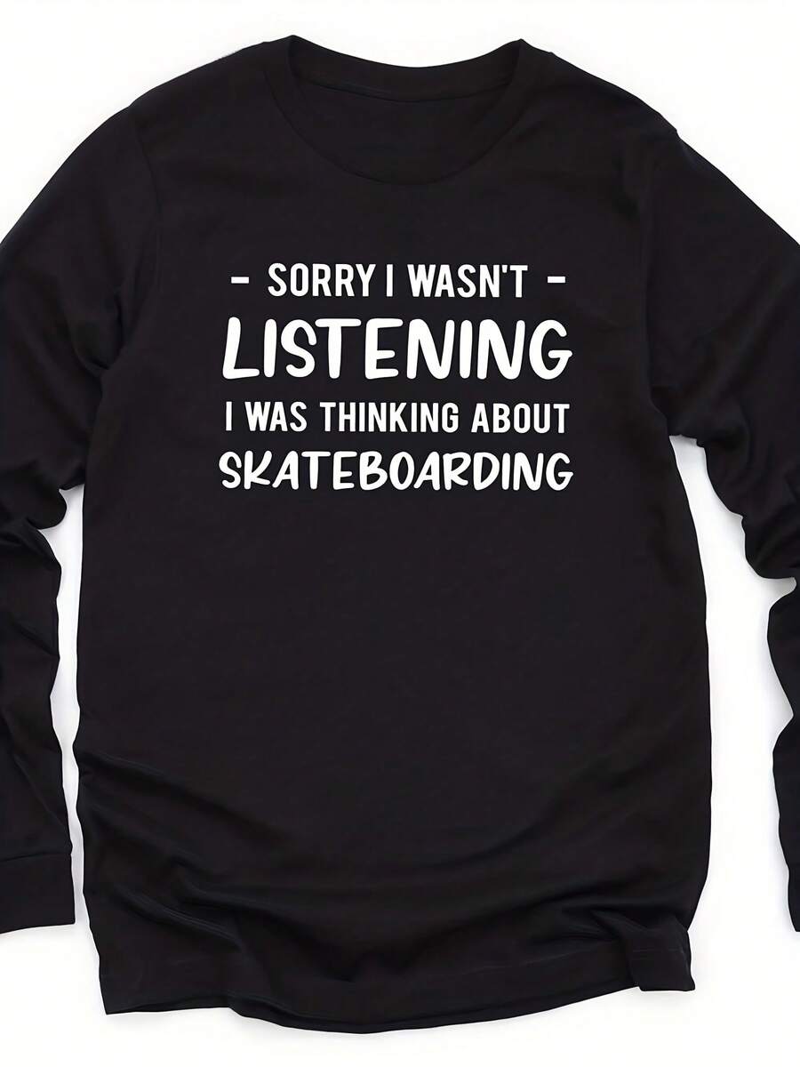 Skateboarding Sweatshirt, Skateboarder Gift, Skateboarding Gift, Funny Skateboard T Shirt, Skateboarder Long Sve Shirt,Autumn/Winter Hoodie Autumn Set - 款式21 - 查看 1