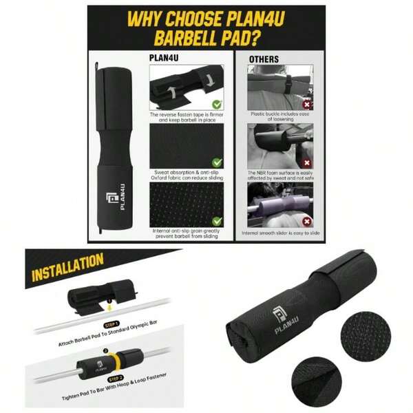 Barbell Pad Women/Men, Squat Pad Deadlifts/ Press/Lunges, Shoulder Neck Support Weight Lifting Bar Cushion Workout Foam Hip Thrusts Foam Sponge Pad