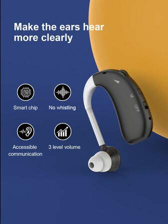 Rechargeable Hearing Aids Earphone, USB Power Supply, Polymer Lithium-Ion Battery, Audio Enhancement, Clear Communication Hearing Aids Earphone.