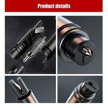 Automobile Safety Window-Breaking Escape Hammer - 2-In-1 Type, With Window Breaker And Seat Belt Cutter - Emergency Escape Tool, Made Of ABS And Alloy Materials, 9.25 Cm Compact Vehicle Safety Design, Equipped With Convenient Access Stand, Elegant Metallic Texture, Sturdy