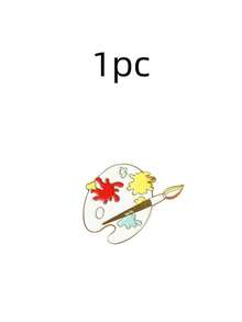 1枚创意个性化设计颜料版系列徽章，颜料造型胸针，百搭服饰配饰徽章