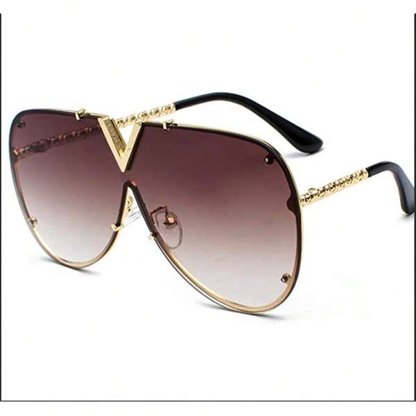 Klassische Retro mit V-förmigem Metallrahmen für Damen und Herren, einteilige mit