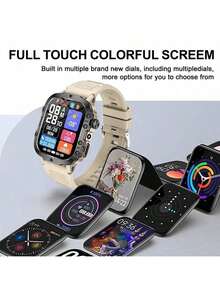 Ligo 男女通用智能手表，语音助手，呼吸训练，亮度调节，抬腕唤醒，多种运动模式，天气预报，手电筒，时钟，闹钟，计算器，不锈钢表带，无线连接，180mAh 锂离子电池，锌合金表壳，可充电 - 彩色 - 查看 4