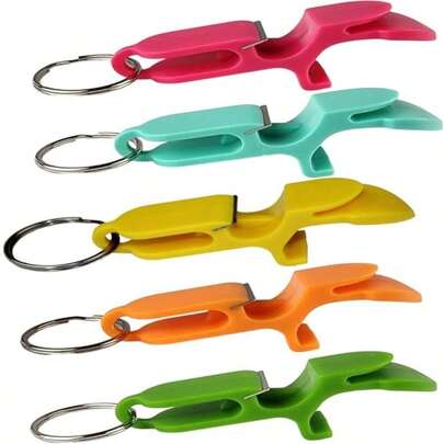 Beer Shotgun Tool Bottle Opener Keychain - 10 Pack - Black - Beer Shotgunning Tool - Great For Parties, Party Favors, Gift, Drinking Accessories