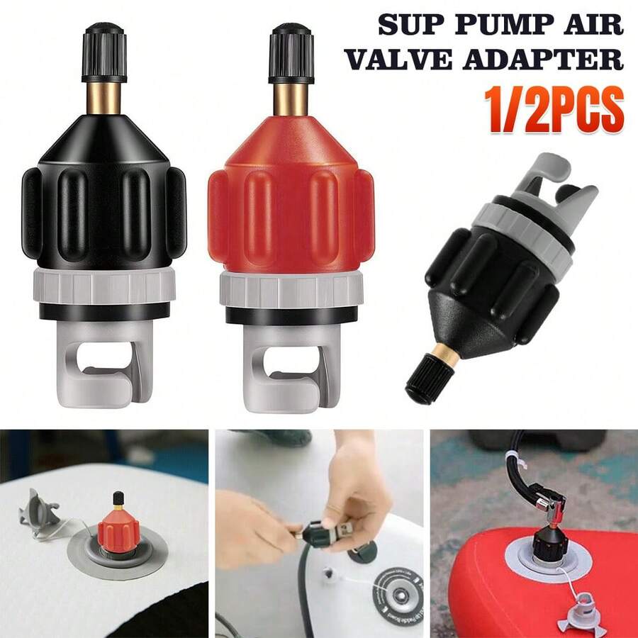 2PCS For Paddle Board Compressor Pump Adapter Inflatable Air Valve Adapter Boat - Orange - View 1
