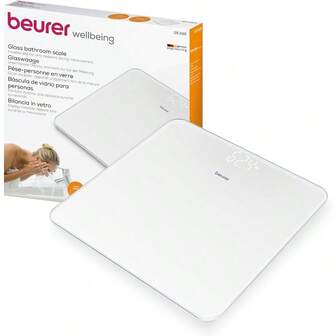 GS 225 White Digital Glass Scale Personal Scale With Invisible Dot Matrix Display Capacity Of 180 Kg