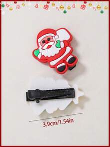 Bộ 10 kẹp tóc hình người tuyết, tuần lộc, ông già Noel cho bé gái, kẹp tóc bằng nhựa mềm hình cá sấu dễ thương cho trẻ em, quà tặng Giáng sinh - Nhiều màu - Xem 4