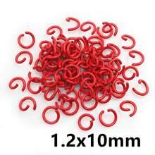 100 chiếc 6/8/10mm Vòng kim loại hở nhiều màu sắc dùng làm dây chuyền, vòng chia, phụ kiện làm đồ trang sức tự làm, vật tư phát hiện - Vòng mở - Xem 34