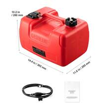 Boat Fuel Tank, 3.17-Gallon/12-L Marine Outboard Transfer Tank, Transfer Tank With 9.8ft Hose, Gauge For Outboard Engine, Yacht, Fishing Boat, Deck, Red - 3.17-gallon/12-l - View 10