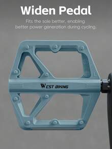 WEST BIKING 1对宽平台尼龙自行车脚踏 密封轴承 防滑 反光 通用 山地公路自行车