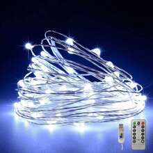 Remote Control Fairy Lights, USB Powered LED String Lights With Timer, Copper Wire Lights For Indoor Outdoor Patio Decor, 8 Lighting Modes, Suitable For Christmas, New Year Holiday Decoration - White - View 10