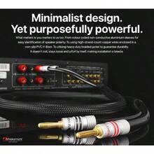 Excel Series 24k Gold Plated Banana Plug With 6 Feet Speaker Cable Wire 99.9% Oxygen-Free Copper (OFC) Heavy Duty Braided Black (12AWG/ 6ft/ 1.8m) - 6Feet18Metres - View 2
