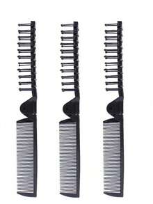 1 Peça Pente Dobrável Portátil para Viagem, Pente Antiestático de Dois Lados para Penteado Diário de Cabelo e Barba, Acessório Essencial para Volta às Aulas, Viagens e Férias, Cuidados com o Cabelo Feminino - Multicolorido - Visão 12