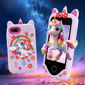 Interactive Mobile Phone Kids Toy Learning Phone, 2.8-Inch Touch Screen, Educational Creative Games, Halloween Surprise Party Gift, Thanksgiving Children's Mobile Toy, Perfect Gift For 3-12 Year Old Boys And Girls, Christmas Birthday Gift