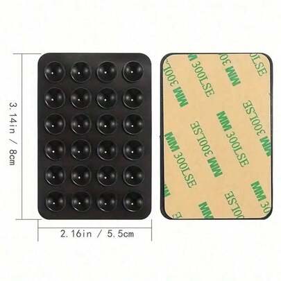 Silicone Phone Holder 3pcs Set, Universal Suction Cup Phone Grip With Sticky Base, Waterproof Phone Stand For Selfie & Video, Multi-Surface Phone Mount Accessories