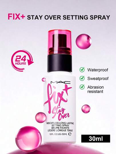 MAC Fix+ 24 Saatten Fazla Kalıcı Alkol İçermeyen Sabitleyici Sprey, Seyahat Boyu - 30 ml/1.01 oz